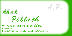 abel pillich business card